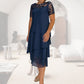 Vestito da donna midi in rete a strati linea ad A