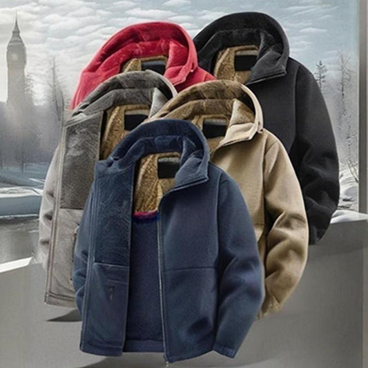 Giubbotto Caldo Casual con Cappuccio e Zip