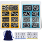 Anello puzzle in metallo da otto pezzi versione blu rompicapo