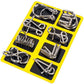 Anello puzzle in metallo da otto pezzi versione blu rompicapo
