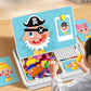 Puzzle magnetici Gioco da viaggio per travestire i volti Giocattolo educativo prescolare double face per bambini