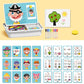 Puzzle magnetici Gioco da viaggio per travestire i volti Giocattolo educativo prescolare double face per bambini
