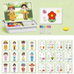 Puzzle magnetici Gioco da viaggio per travestire i volti Giocattolo educativo prescolare double face per bambini