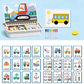 Puzzle magnetici Gioco da viaggio per travestire i volti Giocattolo educativo prescolare double face per bambini