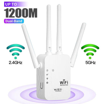 🎁Ultimo giorno: sconto del 50%! 🔥 Amplificatore Wi-Fi 2025 – 1200 Mbit/s, dual band (5 GHz / 2,4 GHz) 📶 Amplificazione massima del segnale – connessione stabile in tutta la casa!