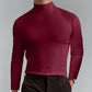 T-shirt a maniche lunghe slim fit a collo alto da uomo
