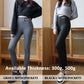 Pantaloni slim da donna in cashmere termico alla moda