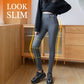 Pantaloni slim da donna in cashmere termico alla moda
