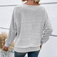 Maglia a Girocollo a Tinta Unita con Maniche Lunghe e Texture a Righe