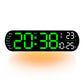 Orologio da parete digitale a LED multifunzionale e decorativo