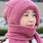 Cappello a Maglia con Sciarpa Integrata