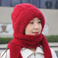Cappello a Maglia con Sciarpa Integrata