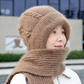 Cappello a Maglia con Sciarpa Integrata