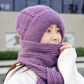 Cappello a Maglia con Sciarpa Integrata