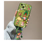 Custodia a specchio flip con pendente a forma di albero di Natale per iPhone