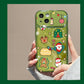 Custodia a specchio flip con pendente a forma di albero di Natale per iPhone