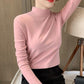 Maglia da Donna a Collo a Mezza Altezza e Maniche Lunghe a Colore Unito