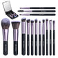 Set di pennelli per trucco da viaggio con specchio con luce LED