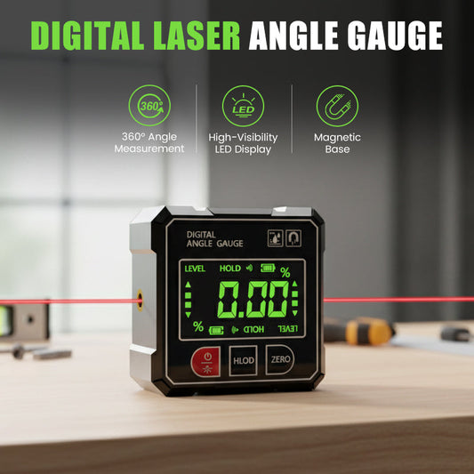 Goniometro Digitale Laser con Base Magnetica a 4 Lati
