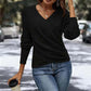 Top in Maglia Elegante Casual da Donna con Scollo a V