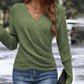 Top in Maglia Elegante Casual da Donna con Scollo a V
