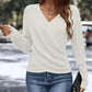 Top in Maglia Elegante Casual da Donna con Scollo a V