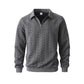 Maglione da uomo casual a trecce con mezza zip