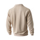 Maglione da uomo casual a trecce con mezza zip
