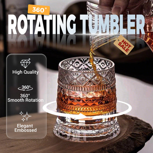 🥛💎Offerta speciale di Capodanno: sconto del 49%✨🔥Bicchiere da whisky girevole a 360°
