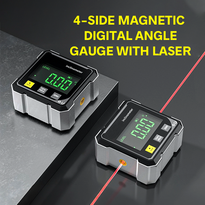 💥Acquista 2 e ottieni il 10% di sconto💥 Goniometro digitale magnetico a 4 lati con laser