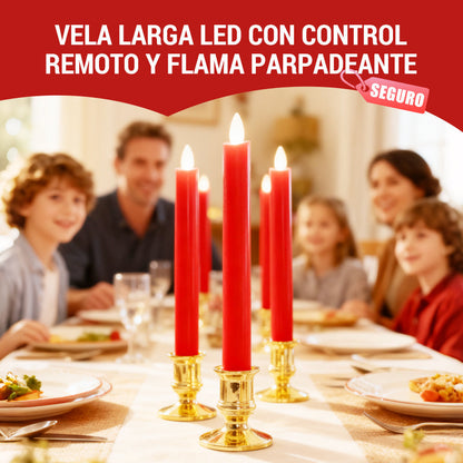 Candela LED lunga con telecomando e fiamma tremolante