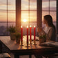 Candela LED lunga con telecomando e fiamma tremolante