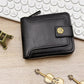 👝 SCONTO DEL 50% ORA! 🎁 Portafoglio vintage da uomo con cerniera - Vera pelle e protezione RFID, elegante e sicuro da portare con sé ogni giorno ✨