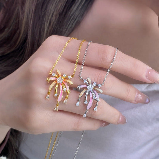 Collana Fuochi d'Artificio Romantica con Zirkoni Colorati