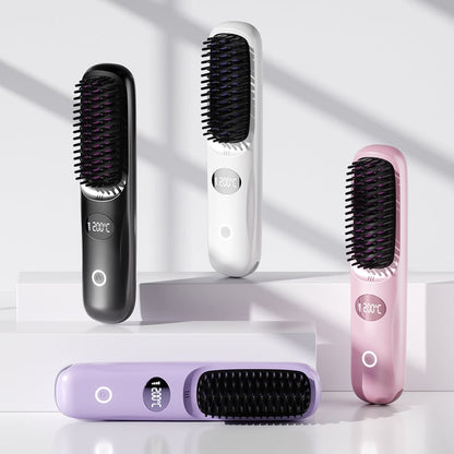 Piastra per capelli cordless 2-in-1 con display LED