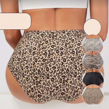 Slip Donna a Vita Alta Senza Cuciture con Stampa Animalier