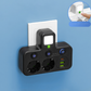 EU-Presa a 4 prese, Presa a parete multi-porta con interruttore indipendente e piccolo adattatore di luce notturna