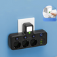 EU-Presa a 4 prese, Presa a parete multi-porta con interruttore indipendente e piccolo adattatore di luce notturna