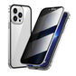 Custodia per telefono con protezione della privacy e chiusura magnetica bidirezionale in vetro per iPhone