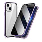 Custodia per telefono con protezione della privacy e chiusura magnetica bidirezionale in vetro per iPhone