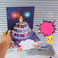 Biglietto di Compleanno con Fuochi d’Artificio, Torta Pop-Up e Musica