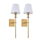 Lampada da parete classica con paralume in tessuto