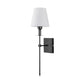 Lampada da parete classica con paralume in tessuto