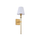 Lampada da parete classica con paralume in tessuto