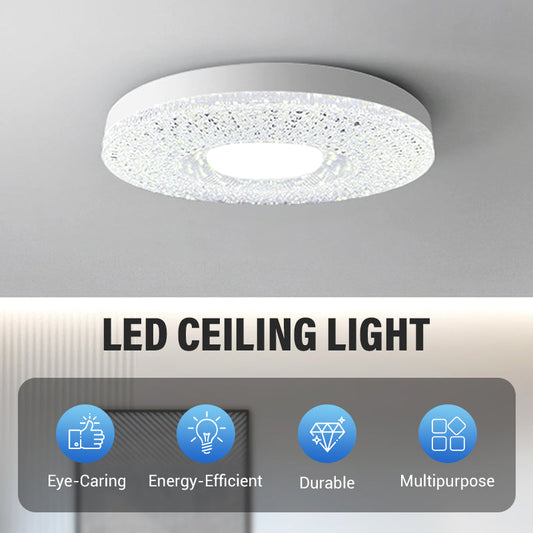 Plafoniera a LED in Cristallo, Lampada da Soffitto Moderna per Soggiorno