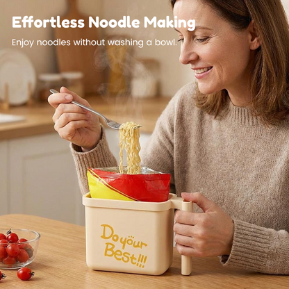 Ciotola per Noodles Resistente al Calore con Forchetta