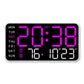 Grande orologio da parete digitale con display a LED, datario e termometro, regalo ideale per anziani, decorazione per soggiorno e camera da letto