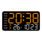 Grande orologio da parete digitale con display a LED, datario e termometro, regalo ideale per anziani, decorazione per soggiorno e camera da letto