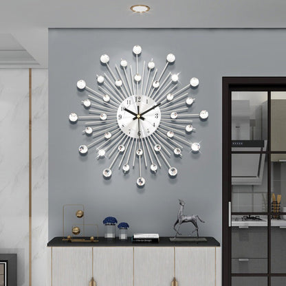 🕰️ 50% DI SCONTO! 💎 Orologio da Parete con Strass – Design di Lusso, Movimento Silenzioso & Elemento Decorativo Elegante ✨