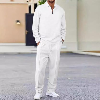 📢📢 60% DI SCONTO!! ⏰ Completo uomo: felpa in tessuto goffrato + pantalone dritto